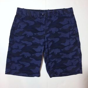 GAP Purple Camo Khaki Boyfriend Roll Up Shorts